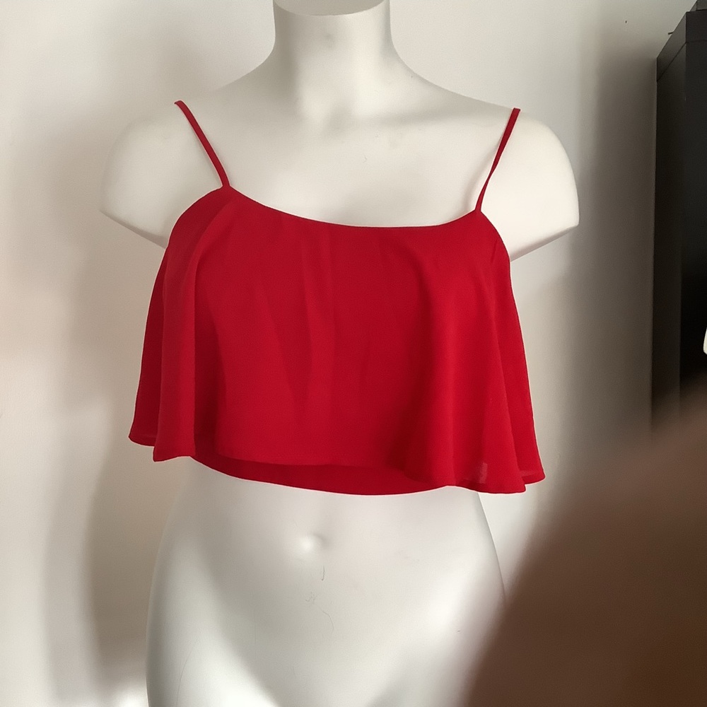Red Crop top